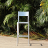 Curved White Bar Outdoor Chair