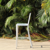 Curved White Bar Outdoor Chair