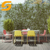 long yellow dining Outdoor table