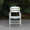 Armrest White Patio Outdoor Chair