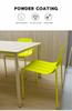 long yellow dining Outdoor table