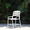 Armrest White Patio Outdoor Chair