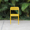 Stackable Yellow Old Patio Outdoor Chair