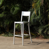 Curved White Bar Outdoor Chair