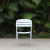 iron patio Outdoor Chair with white legs