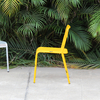 Stackable Yellow Old Patio Outdoor Chair