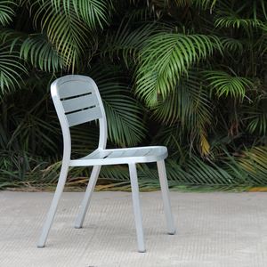 iron patio Outdoor Chair with white legs