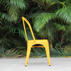 Yellow Dining Outdoor Chair without Armrest