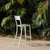 Curved White Bar Outdoor Chair