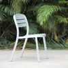 iron patio Outdoor Chair with white legs