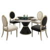 White Light Luxury Dining Table with Solid Wood