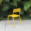 Stackable Yellow Old Patio Outdoor Chair