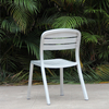 iron patio Outdoor Chair with white legs