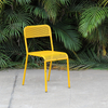 Stackable Yellow Old Patio Outdoor Chair